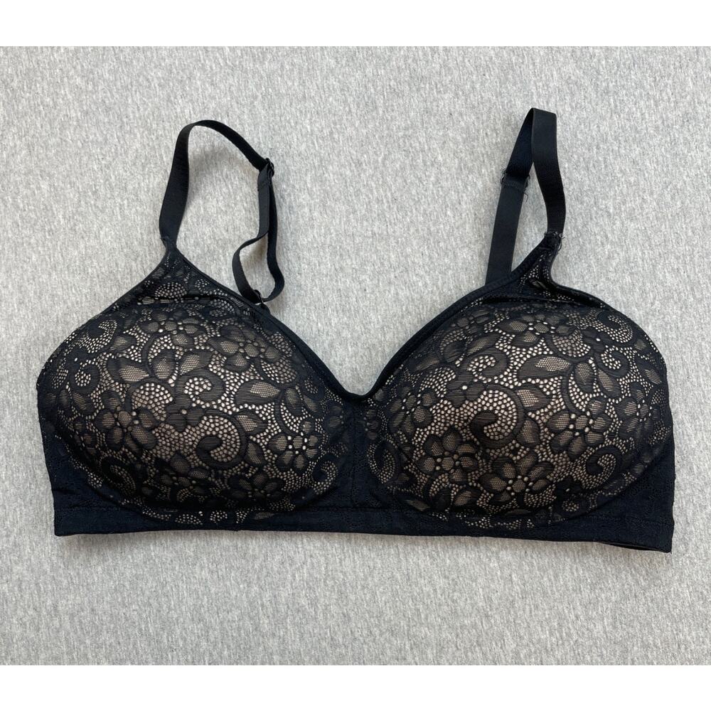 Breezies‎ Bra Womens 36D Black Stretch Underwire Seamless T Shirt